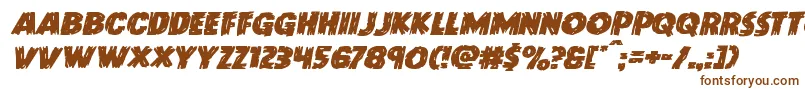 Doktermonstroexpandital Font – Brown Fonts on White Background