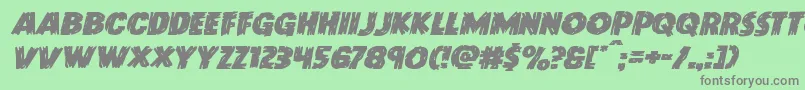 Doktermonstroexpandital Font – Gray Fonts on Green Background