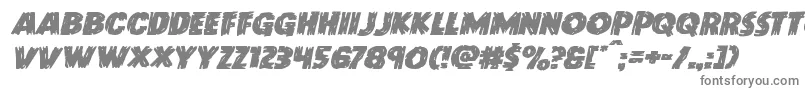 Doktermonstroexpandital-fontti – harmaat kirjasimet valkoisella taustalla