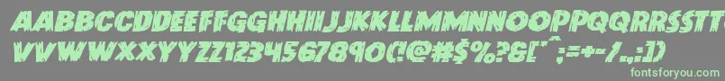 Doktermonstroexpandital Font – Green Fonts on Gray Background