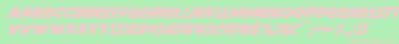 Doktermonstroexpandital Font – Pink Fonts on Green Background