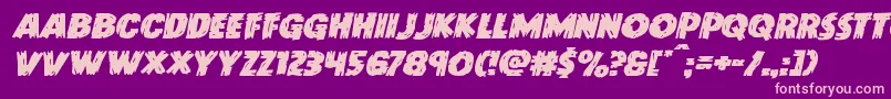 Doktermonstroexpandital Font – Pink Fonts on Purple Background