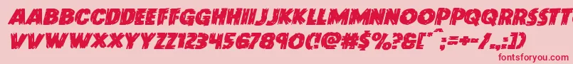 Doktermonstroexpandital Font – Red Fonts on Pink Background