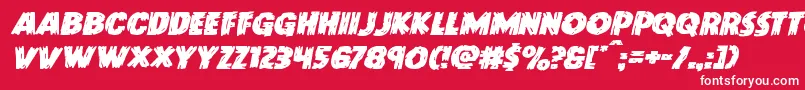 Doktermonstroexpandital Font – White Fonts on Red Background