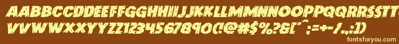 Doktermonstroexpandital Font – Yellow Fonts on Brown Background