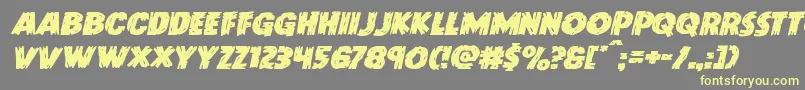 Doktermonstroexpandital Font – Yellow Fonts on Gray Background