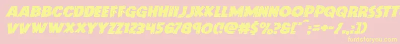 Doktermonstroexpandital Font – Yellow Fonts on Pink Background