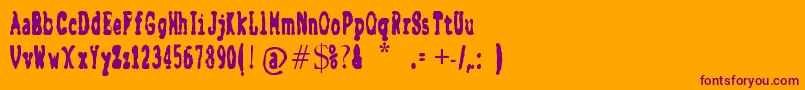 Faktur Font – Purple Fonts on Orange Background