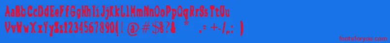 Faktur Font – Red Fonts on Blue Background