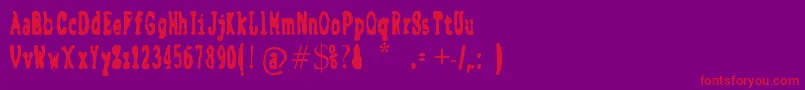 Faktur Font – Red Fonts on Purple Background