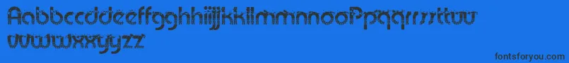 フォントPatriotAnthem – 黒い文字の青い背景
