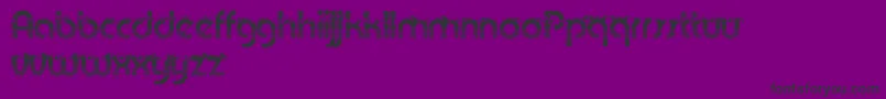 フォントPatriotAnthem – 紫の背景に黒い文字