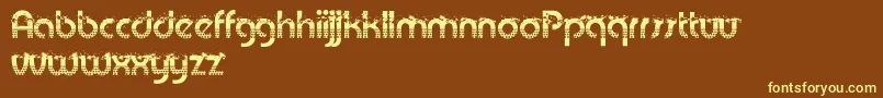 PatriotAnthem Font – Yellow Fonts on Brown Background