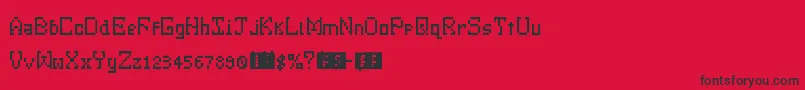 LittleMonster Font – Black Fonts on Red Background