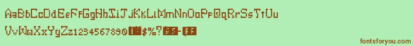 LittleMonster Font – Brown Fonts on Green Background