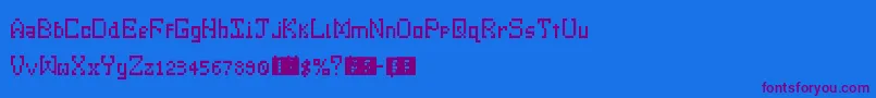 En savoir plus sur la police LittleMonster Police LittleMonster – polices violettes sur fond bleu