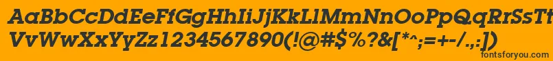 LugabookSemiboldOblique Font – Black Fonts on Orange Background