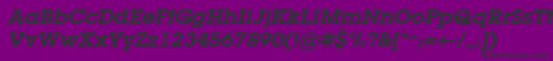 LugabookSemiboldOblique Font – Black Fonts on Purple Background