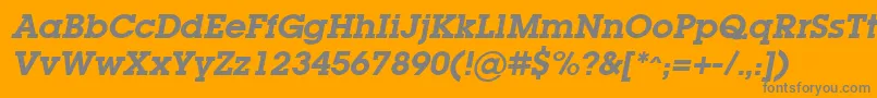 LugabookSemiboldOblique Font – Gray Fonts on Orange Background