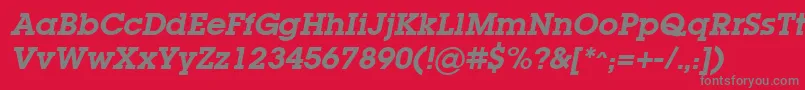 LugabookSemiboldOblique Font – Gray Fonts on Red Background