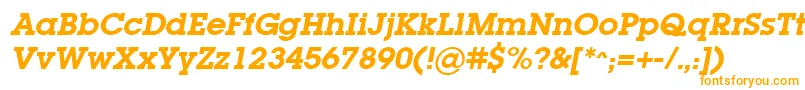 LugabookSemiboldOblique Font – Orange Fonts on White Background