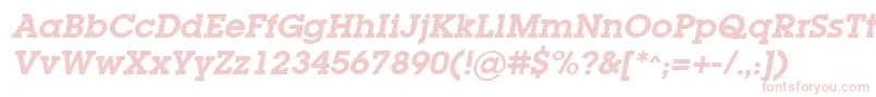 LugabookSemiboldOblique Font – Pink Fonts on White Background