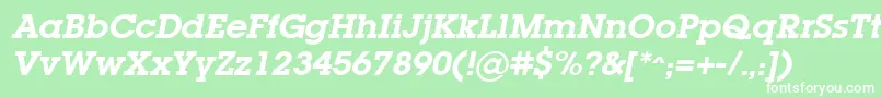 LugabookSemiboldOblique Font – White Fonts on Green Background