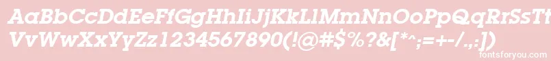 LugabookSemiboldOblique Font – White Fonts on Pink Background