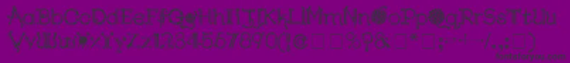 KingthingsNeedles-fontti – mustat fontit violetilla taustalla