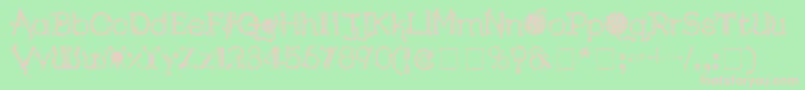 KingthingsNeedles Font – Pink Fonts on Green Background