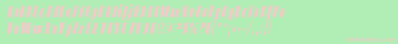 AvondaleCondItalic Font – Pink Fonts on Green Background