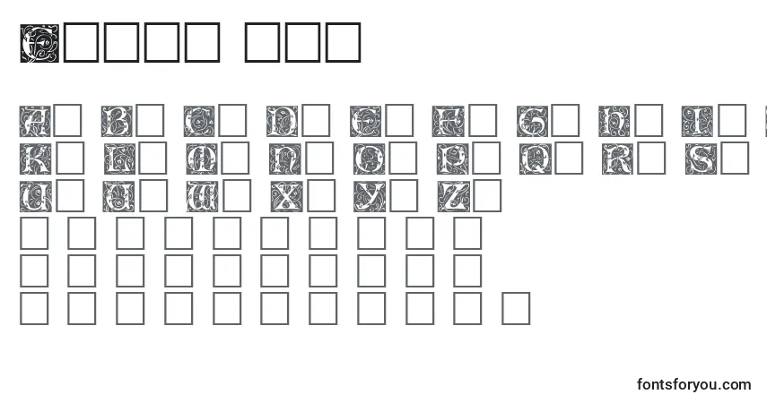 A fonte Eicap ffy – alfabeto, números, caracteres especiais