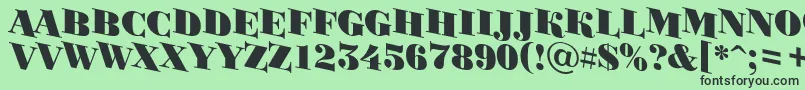 BodoniortotitulspdnBlack Font – Black Fonts on Green Background