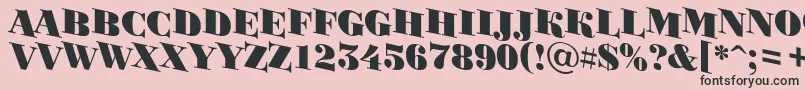 BodoniortotitulspdnBlack-Schriftart – Schwarze Schriften auf rosa Hintergrund