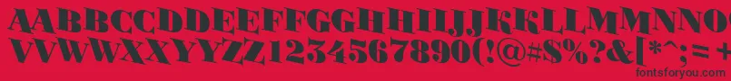 BodoniortotitulspdnBlack Font – Black Fonts on Red Background