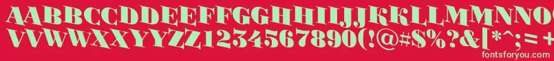 BodoniortotitulspdnBlack Font – Green Fonts on Red Background