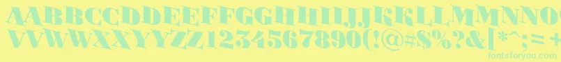 More about BodoniortotitulspdnBlack Font BodoniortotitulspdnBlack Font – Green Fonts on Yellow Background