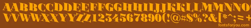 BodoniortotitulspdnBlack Font – Orange Fonts on Brown Background