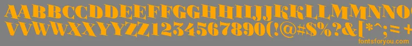 BodoniortotitulspdnBlack Font – Orange Fonts on Gray Background