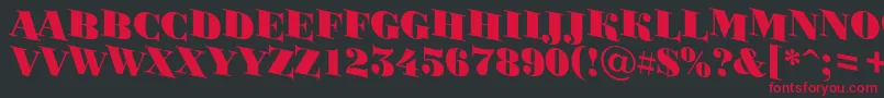 BodoniortotitulspdnBlack Font – Red Fonts on Black Background