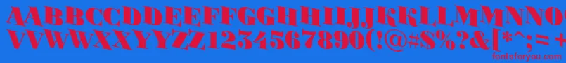 BodoniortotitulspdnBlack Font – Red Fonts on Blue Background