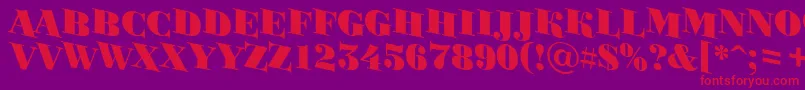 BodoniortotitulspdnBlack Font – Red Fonts on Purple Background