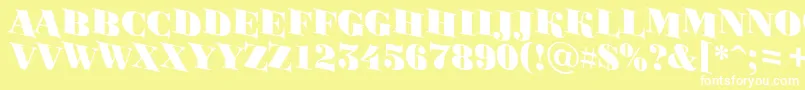 BodoniortotitulspdnBlack Font – White Fonts on Yellow Background