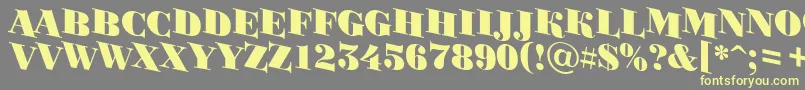 BodoniortotitulspdnBlack Font – Yellow Fonts on Gray Background