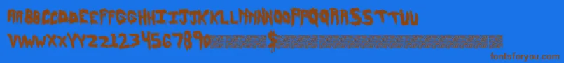 Шрифт Hairyfun – коричневые шрифты на синем фоне