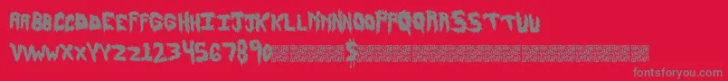 Hairyfun Font – Gray Fonts on Red Background