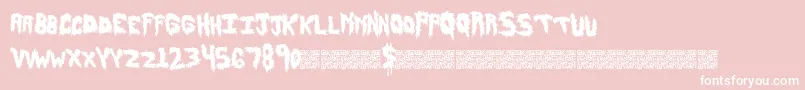 Hairyfun Font – White Fonts on Pink Background