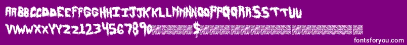 Hairyfun Font – White Fonts on Purple Background