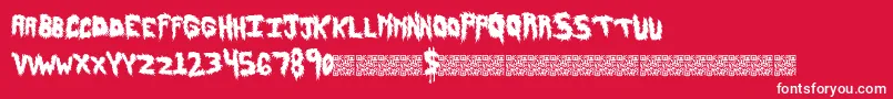 Hairyfun Font – White Fonts on Red Background