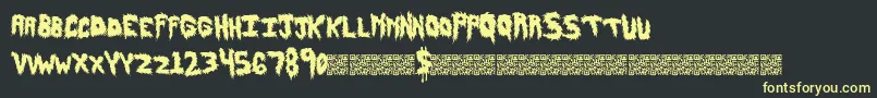Hairyfun Font – Yellow Fonts on Black Background